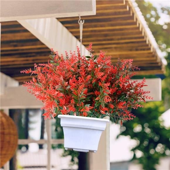 8 Bundles Artificial Lavender Flowers Outdoor UV Resistant Fake Flowers No Fade - Picture 4 of 7